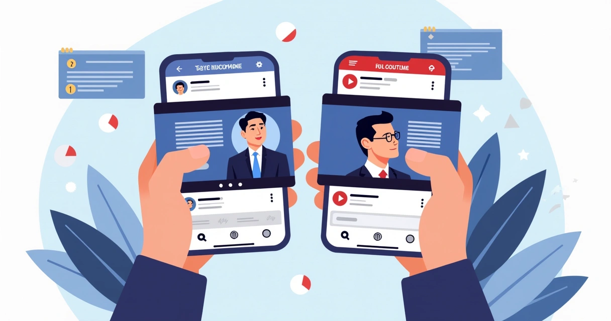 Exploração visual dos formatos Reels do Instagram e Shorts do YouTube, destacando tela de celulares com vídeos verticais lado a lado