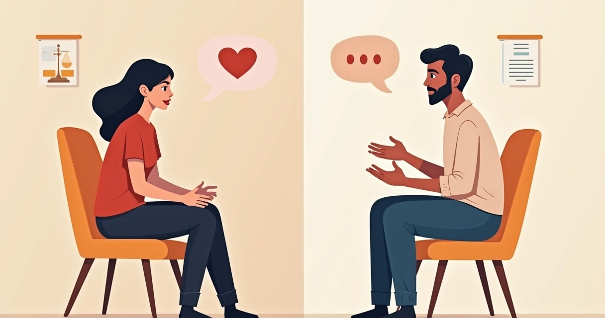 Diferencia entre empatía y ética interna representada visualmente.