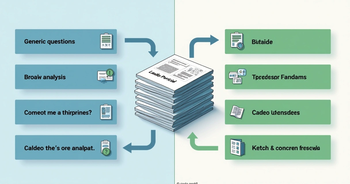 Quadro explicativo mostrando diferenças entre quesitos genéricos e específicos 
