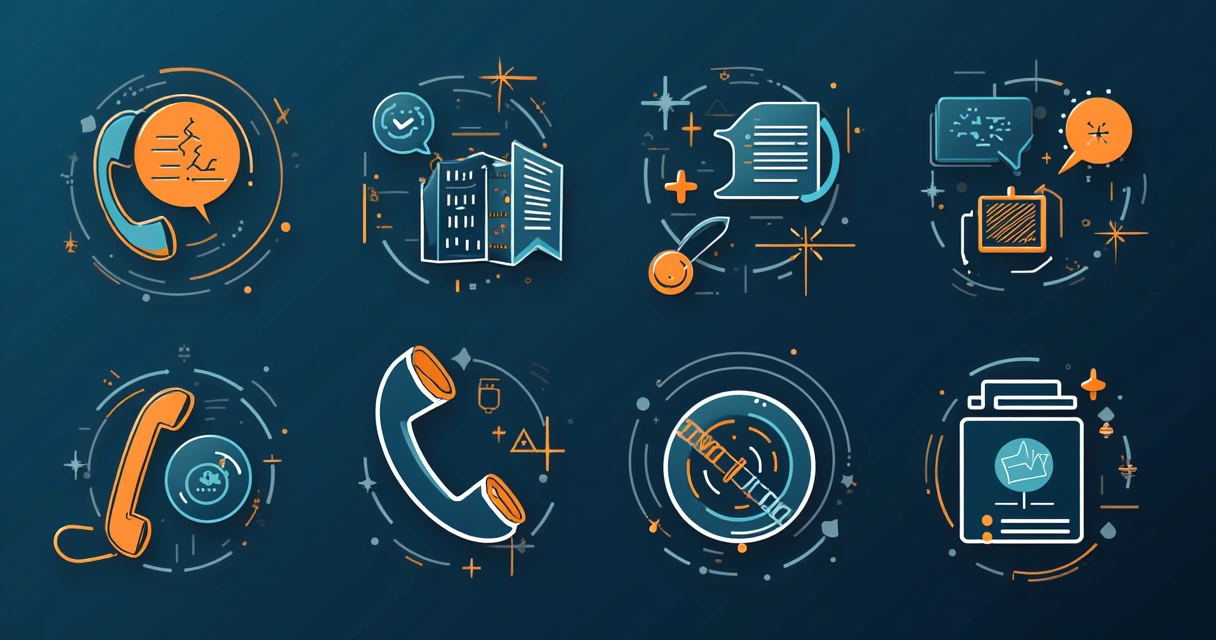 Gráfico com ícones mostrando diferenciais de escritório contábil, como atendimento personalizado, resposta rápida, depoimentos e suporte ao cliente 