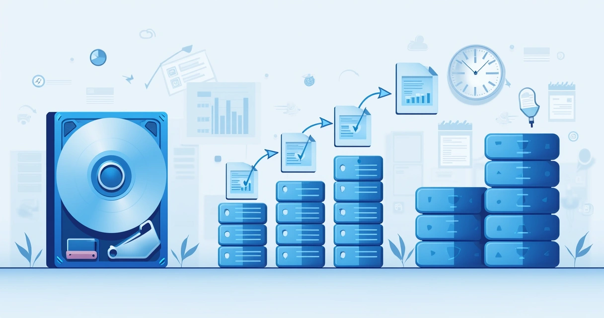 Comparação visual dos tipos de backup em assistência técnica