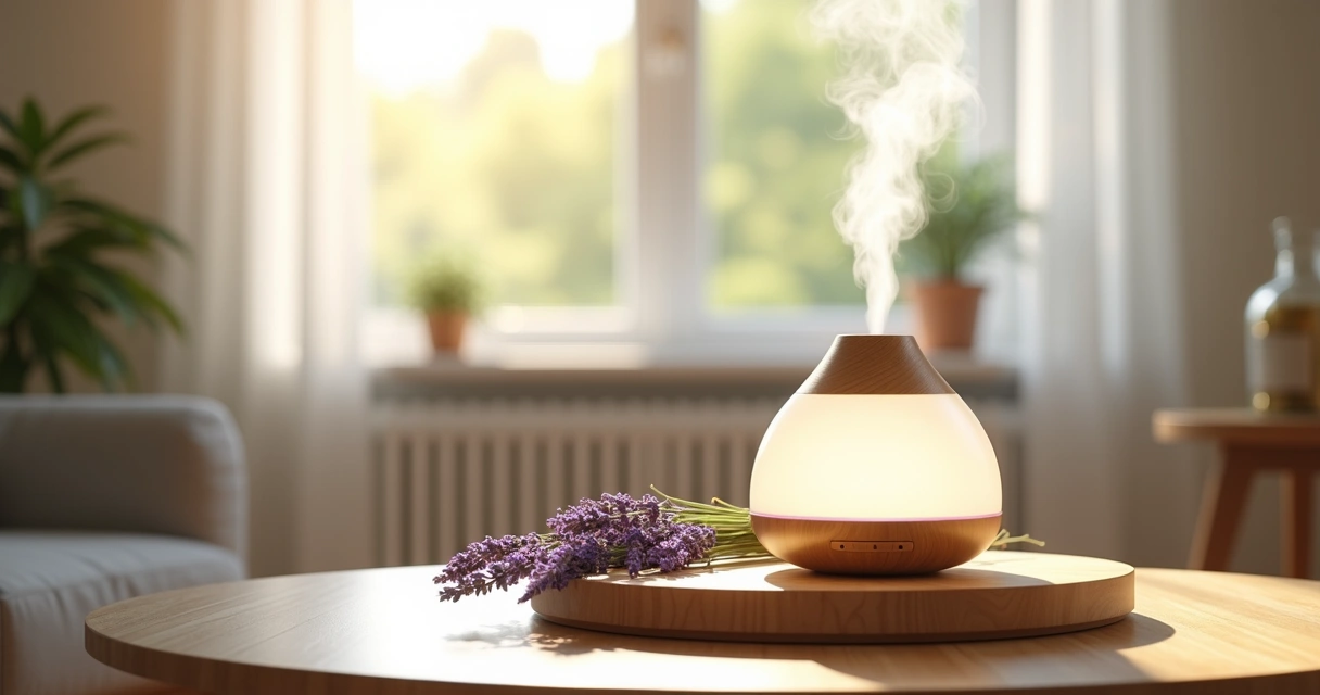Difusor de aromas com vapores de lavanda 