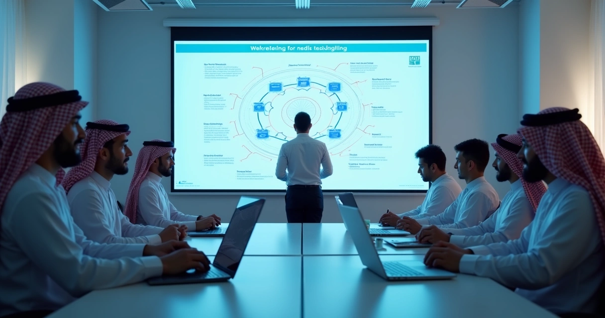 Saudi IT team participating in digital upskilling workshop 