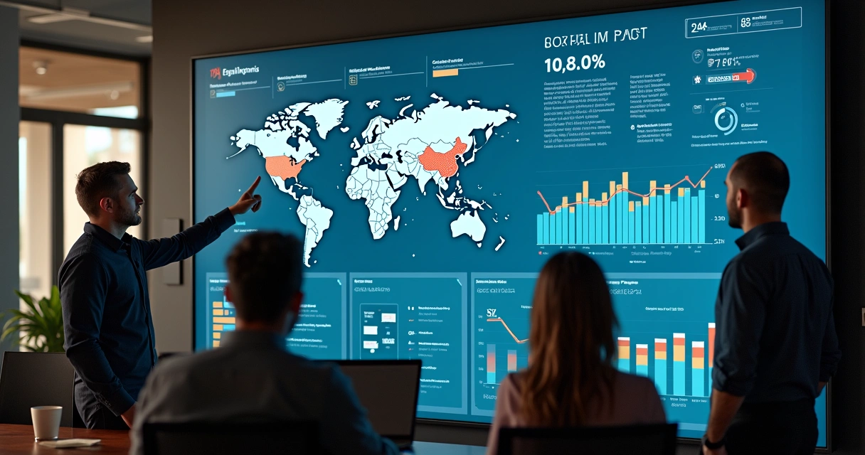 Digital dashboard tracking organizational social impact metrics 