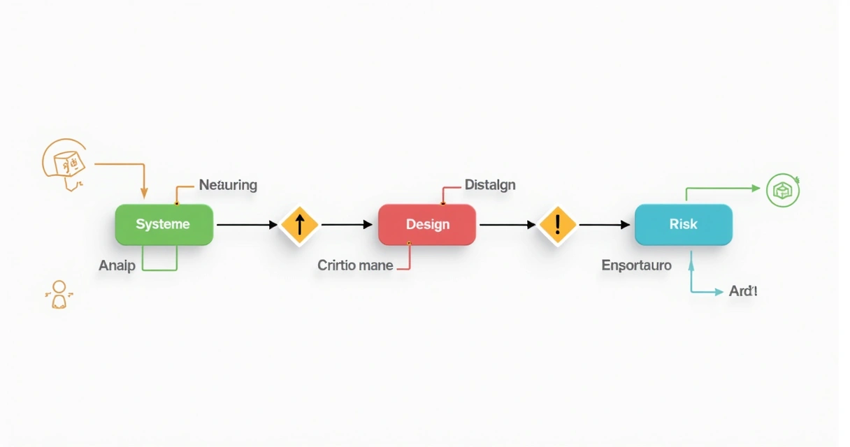 Detalhe de fluxo de integração entre sistemas digitais com linhas conectando caixas coloridas 