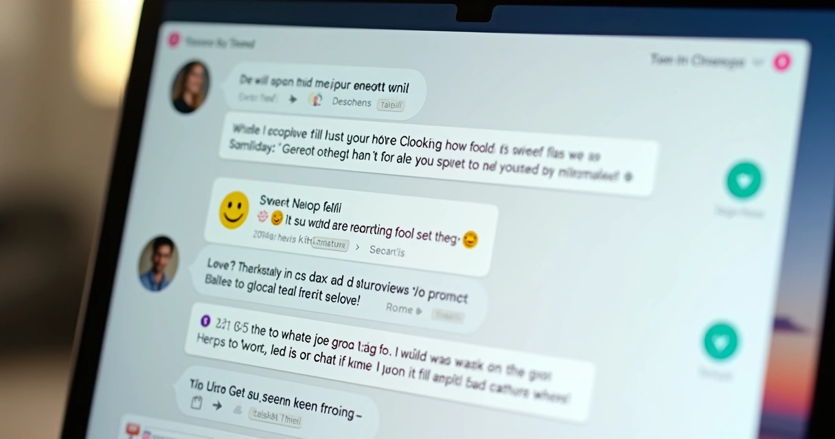 Chat conversation with a warm emoji and thoughtful replies
