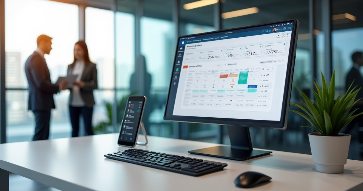 Computer screen showing recruitment software with automated candidate filtering and scheduling interface 