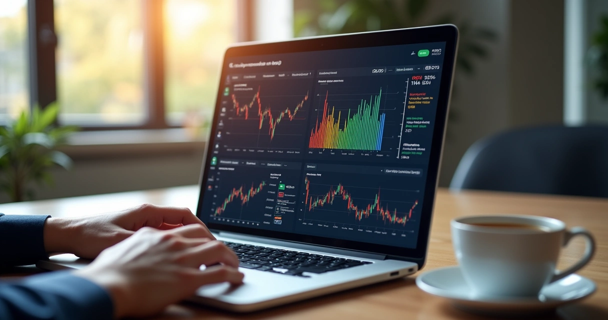 Digital dashboard showing risk management analytics