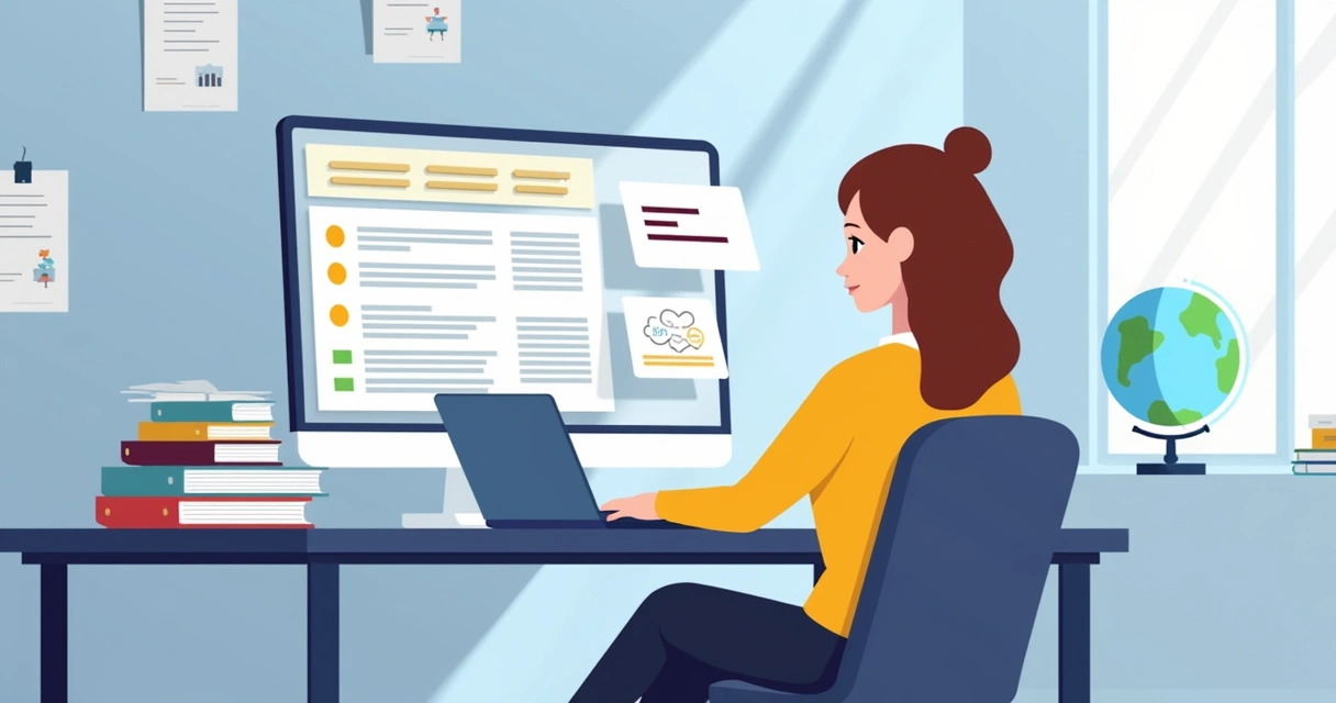 School administrator tracking digital consent submissions on laptop screen 