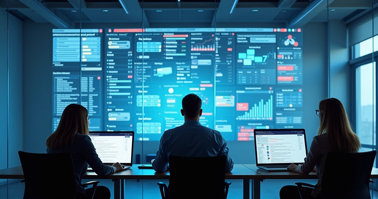Team dashboard showing alerts, meetings, and message overload