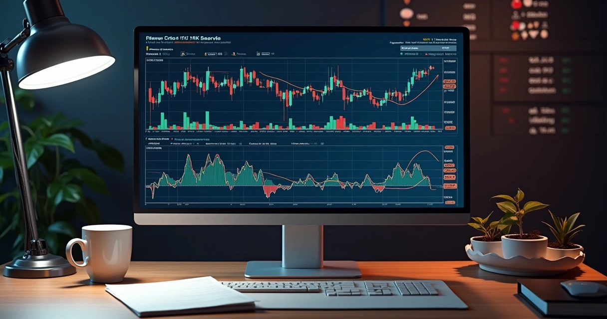 Digital dashboard showing commodity price graphs and analytics on a computer screen 