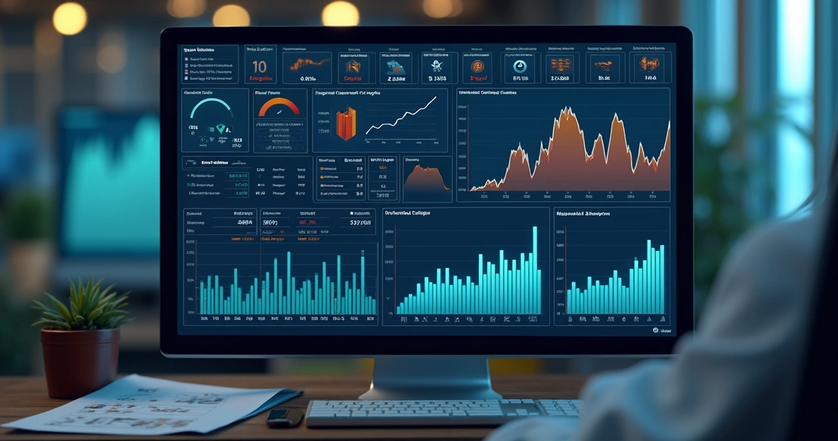 Digital treasury system interface with analytics, graphs and risk dashboard 