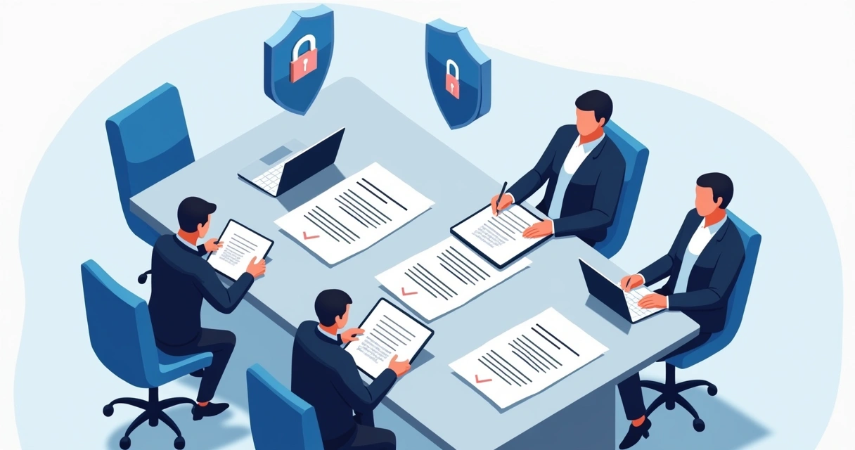 Digital witness overseeing contract signing online 