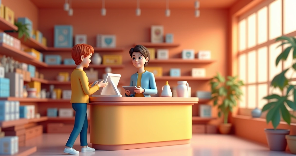 Digitalização de processo em pequena empresa com uso de tablet no balcão 