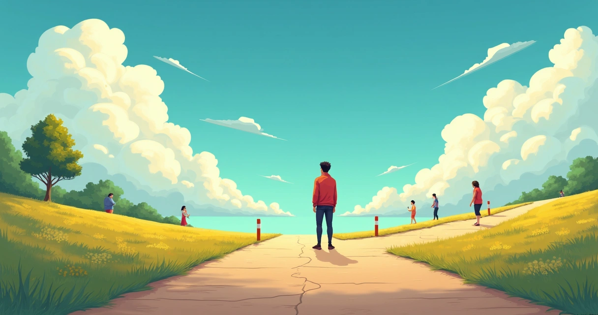 Ilustración de dilema ético y toma de decisiones 