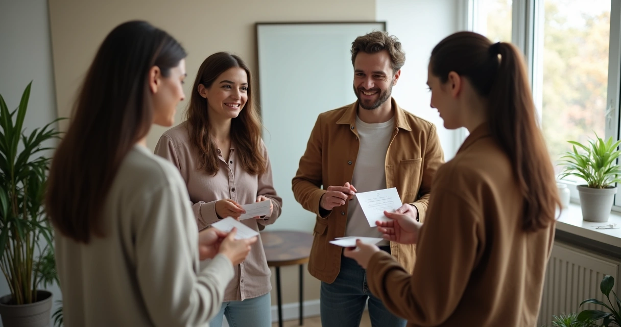 Colaboradores participando de dinâmica de empatia no trabalho