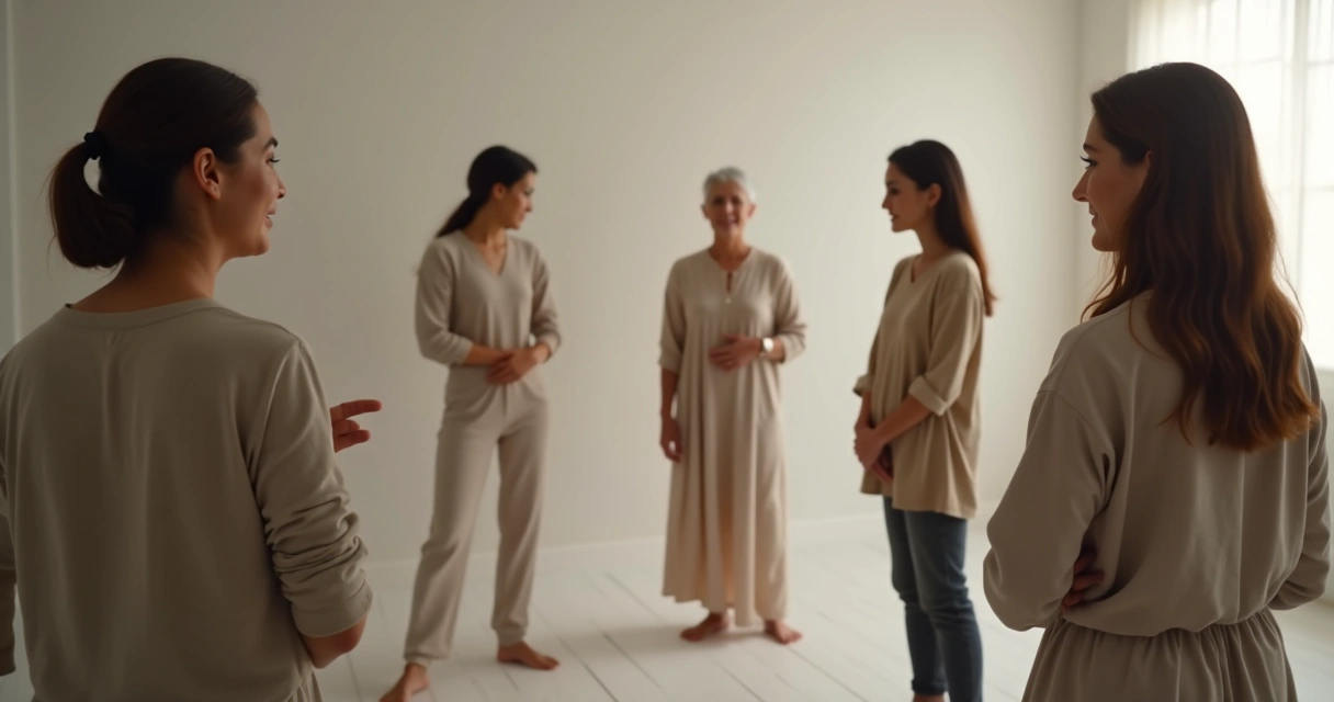 Facilitador guiando a un grupo en dinámica sistémica 