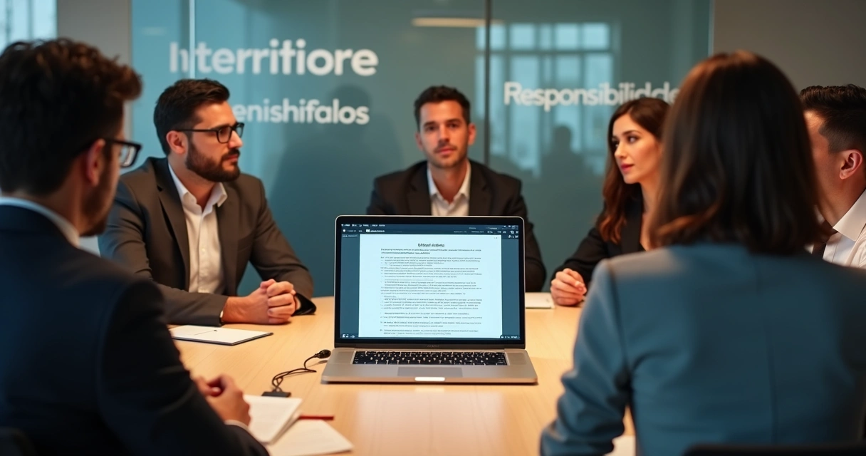Equipe em reunião enfrentando situação de escolha difícil 