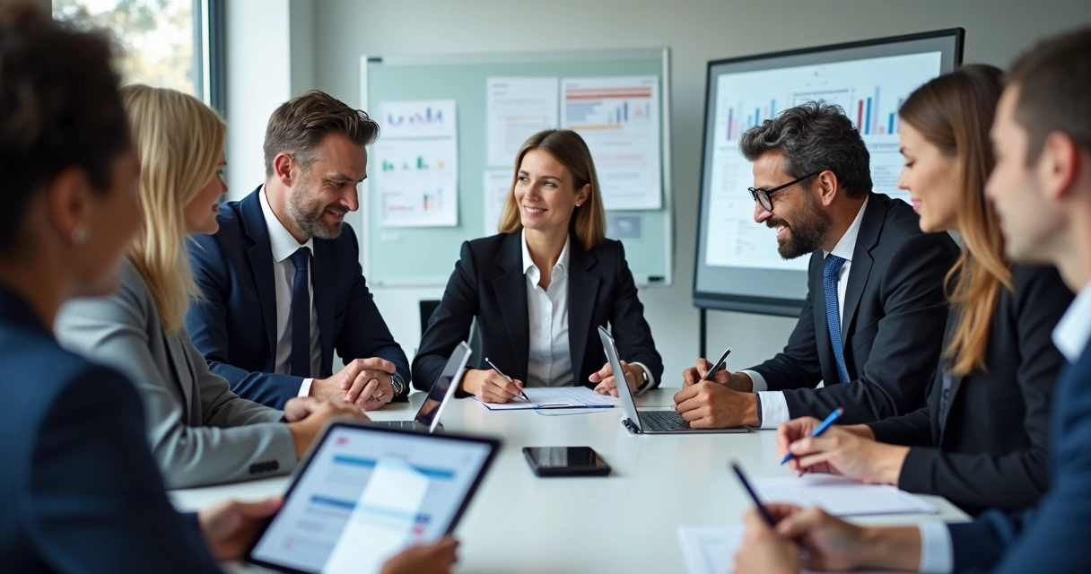 Participantes em dinâmica de grupo durante assessment center 