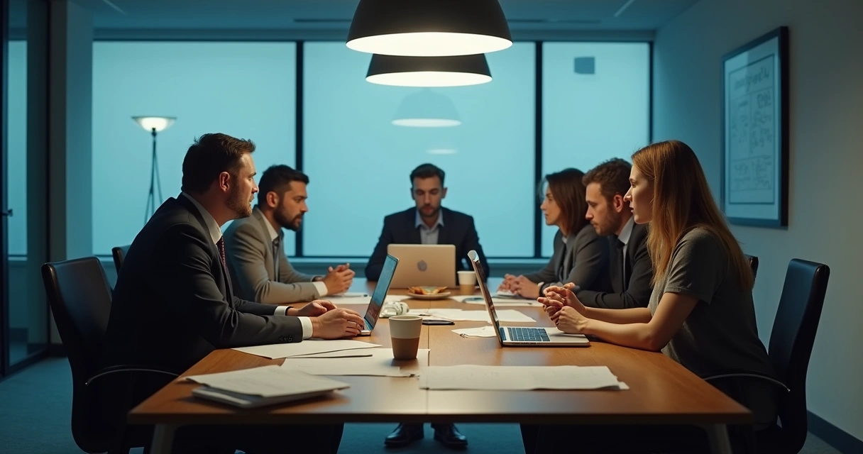 Grupo de personas reunidas observando a una persona apartada 