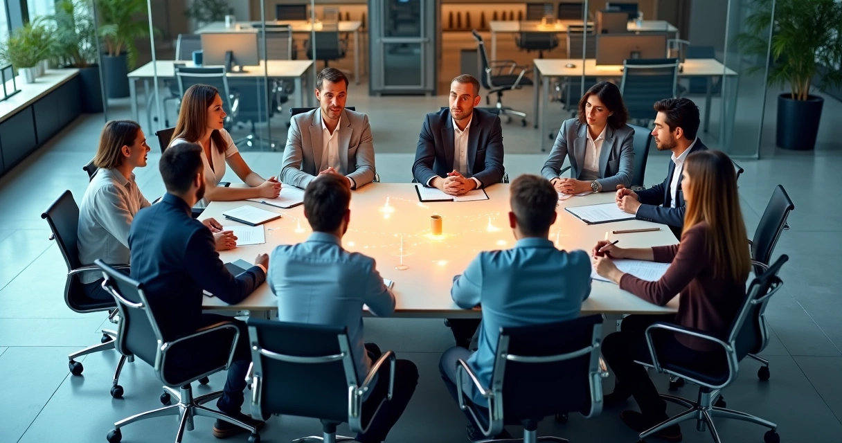 Dinámica de equipo mostrando conexiones informales. 