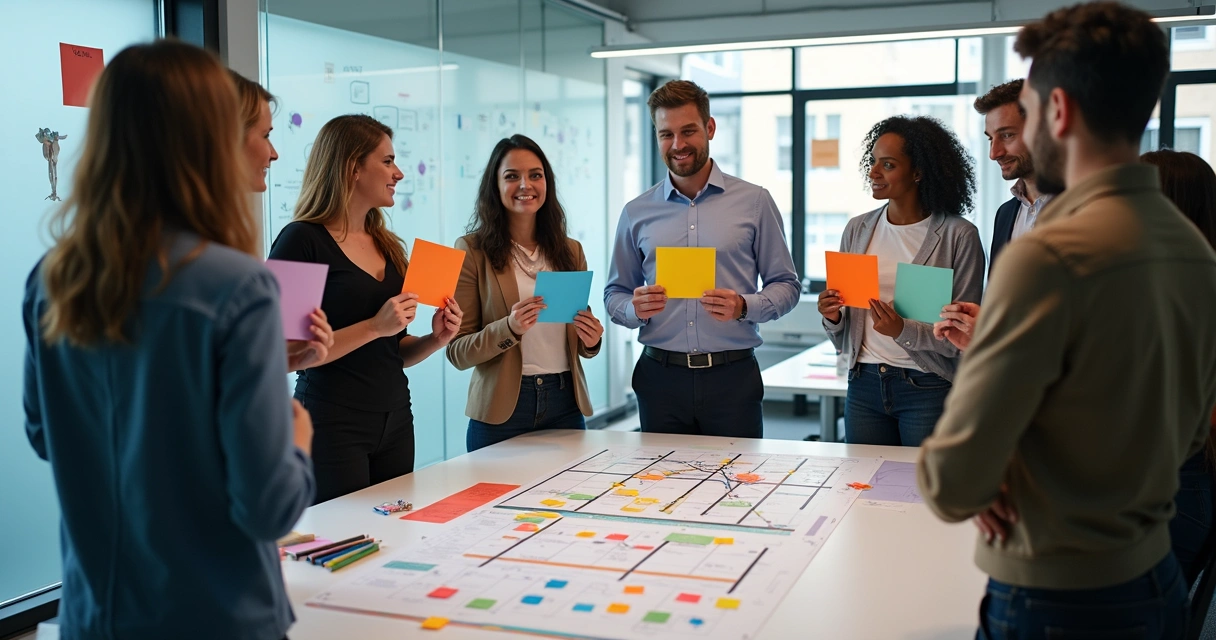 Pessoas em círculo discutindo dinâmicas organizacionais 