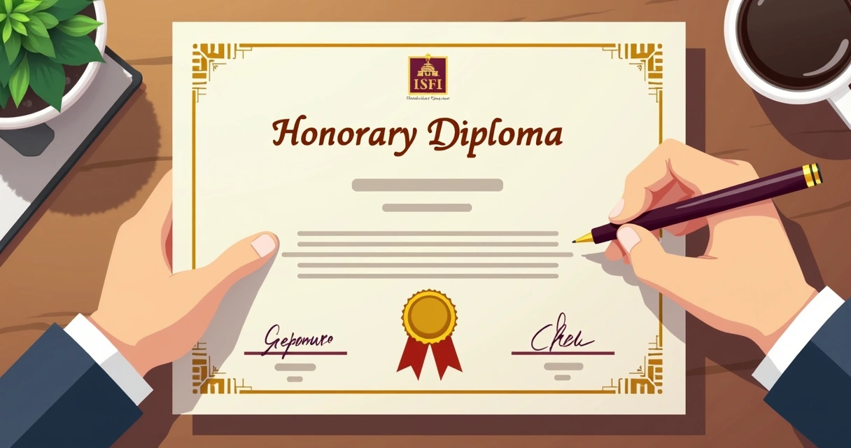 Certificado de homenagem com layout moderno, bordas douradas e selo de reconhecimento 