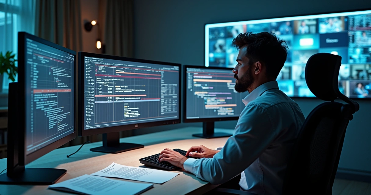 Editor de vídeo analisando direitos autorais em cortes