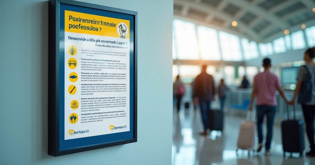 Cartaz informativo sobre direitos dos passageiros em aeroporto brasileiro. 