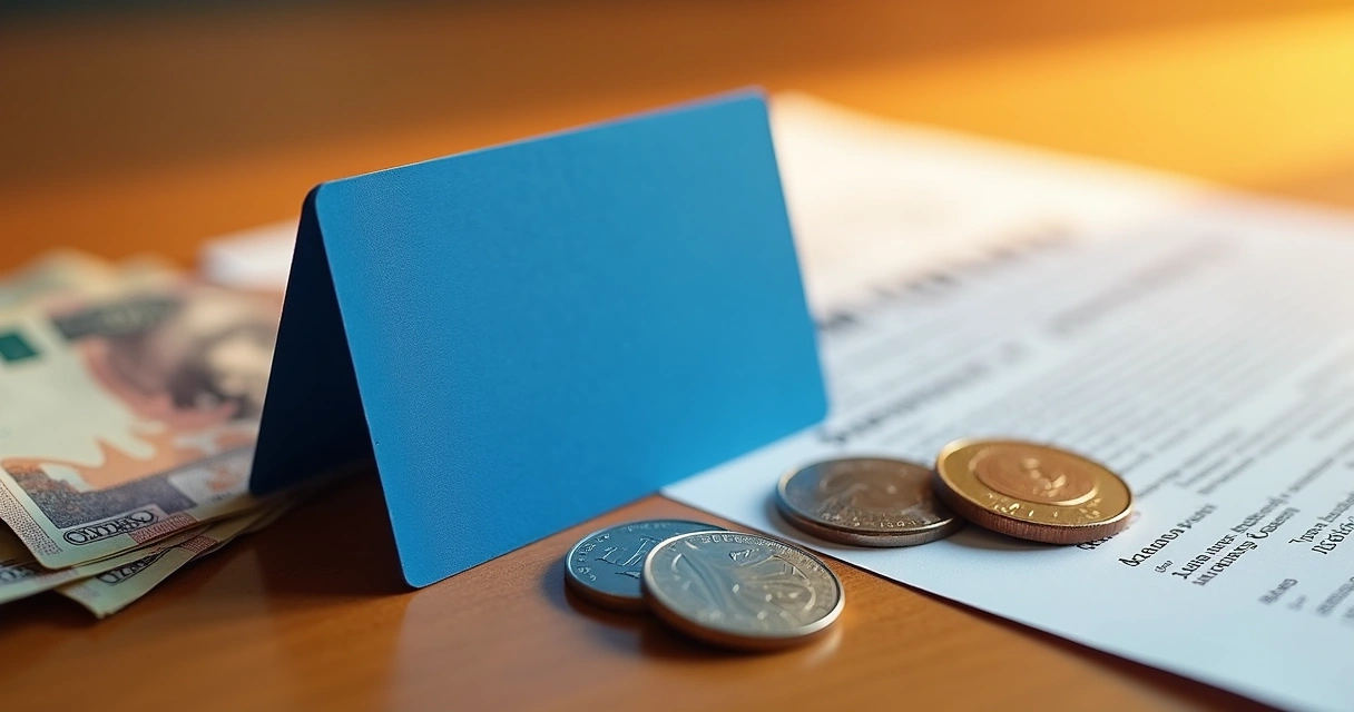Destacando carteira de trabalho, moeda e documentos de direitos trabalhistas 
