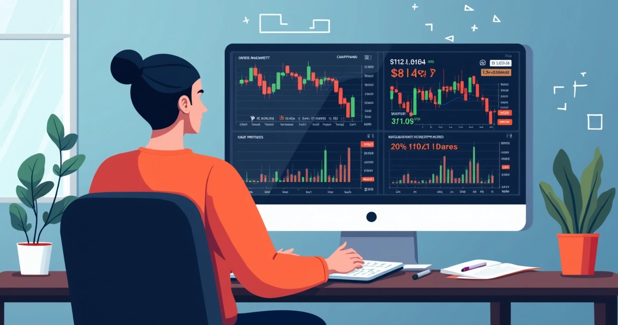 Pessoa operando com disciplina no trading de criptomoedas em tela de computador 