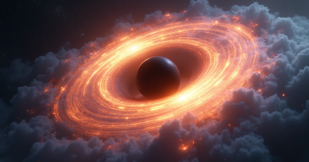 Toro de plasma em torno de um buraco negro