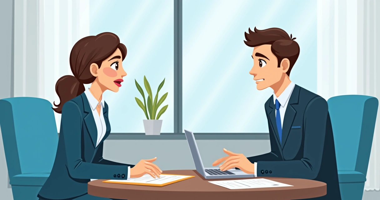 Advogada e casal discutindo distrato de imóvel 