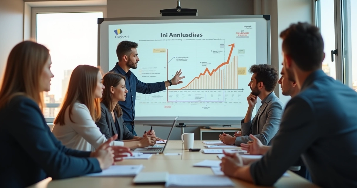 Grupo discutindo previsões para concursos na lousa