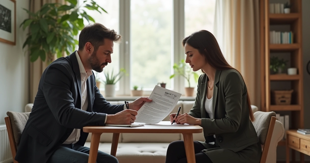 Proprietário e inquilino conversando sobre impostos