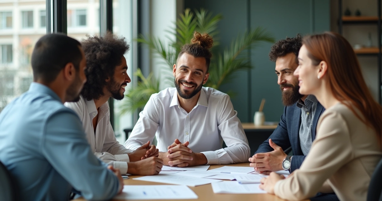 Equipe resolvendo conflitos de forma ética em ambiente corporativo 