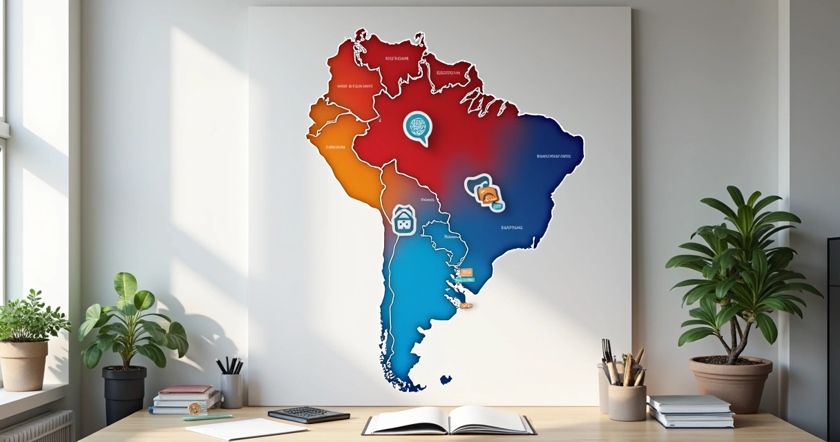 Mapa do Brasil mostrando variação regional de preços. 