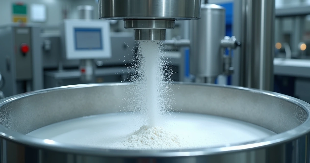 Mistura de PTFE em graxa industrial em tanque 