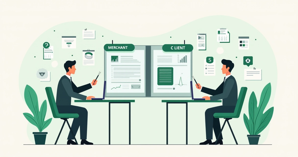 Ilustração de disputa de chargeback online 