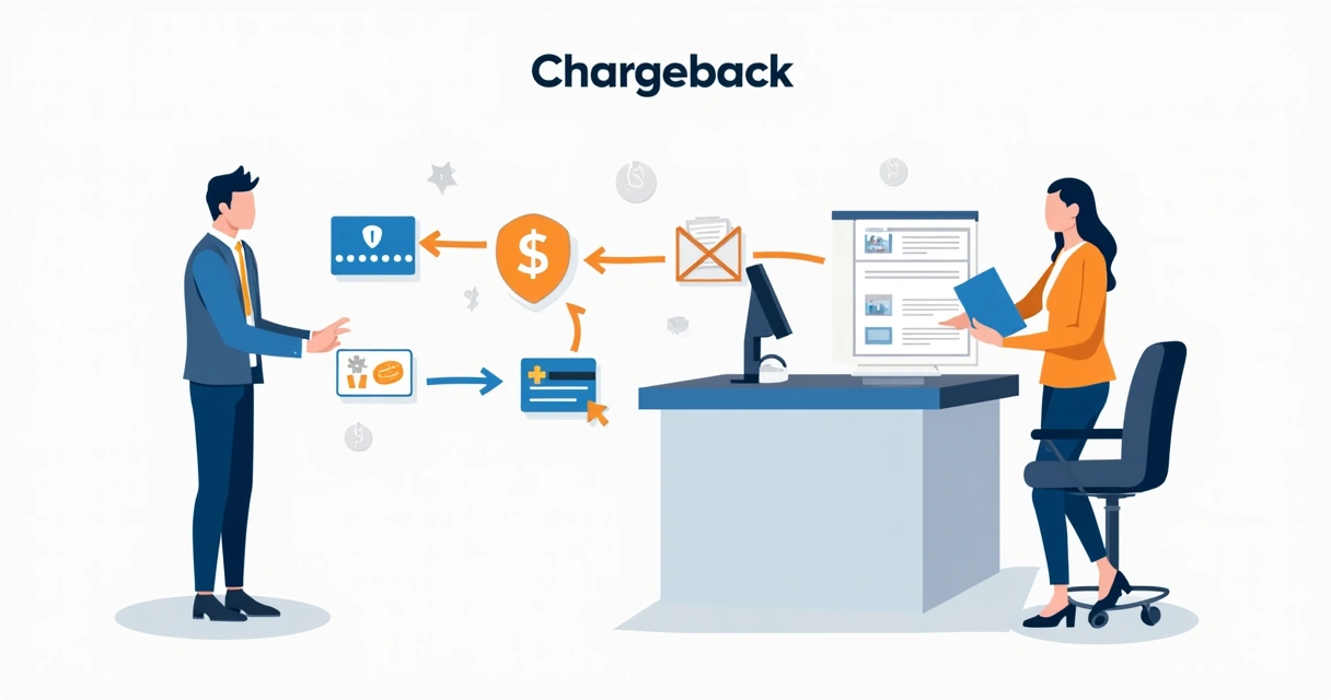 Diagrama simplificado do fluxo de contestação de chargeback entre cliente, banco, bandeira, adquirente e lojista. 