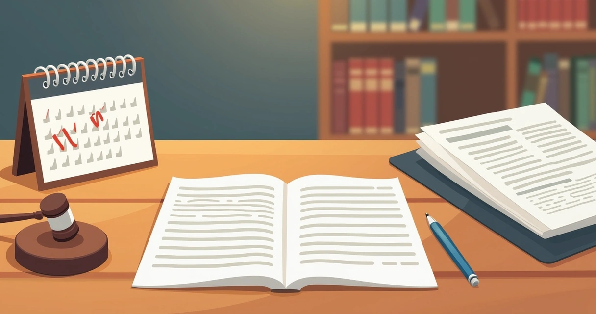 Contrato de multipropriedade aberto em uma mesa com documentos e calendário ao lado.