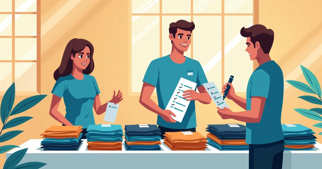 Distribuição organizada de camisas personalizadas para eventos Niterói