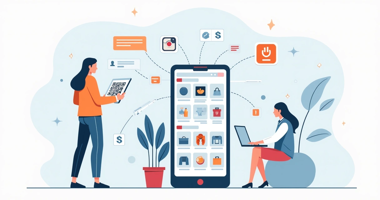 Compartilhamento de catálogo digital em vários canais 