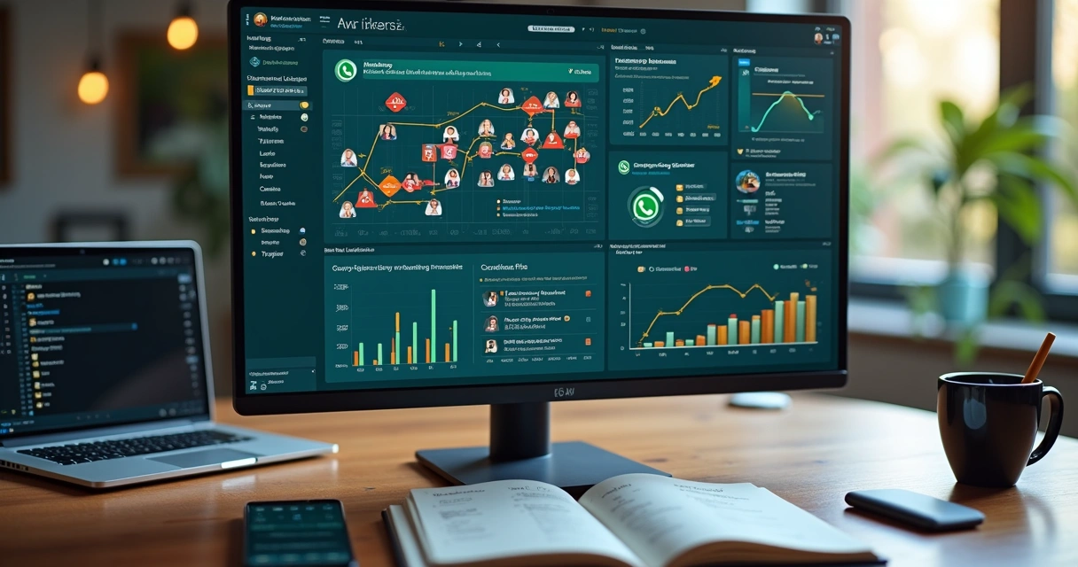 Painel de distribuição inteligente de leads com funil de vendas e alertas de erros em destaque 