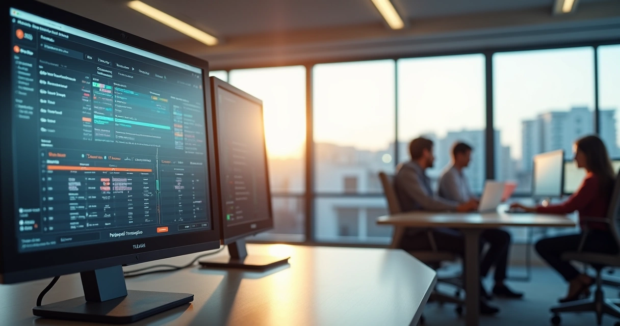 Painel de CRM com leads sendo distribuídos automaticamente para corretores 