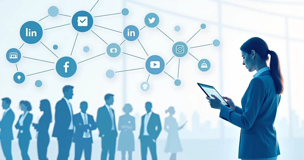 Diversas redes sociais conectando profissionais 