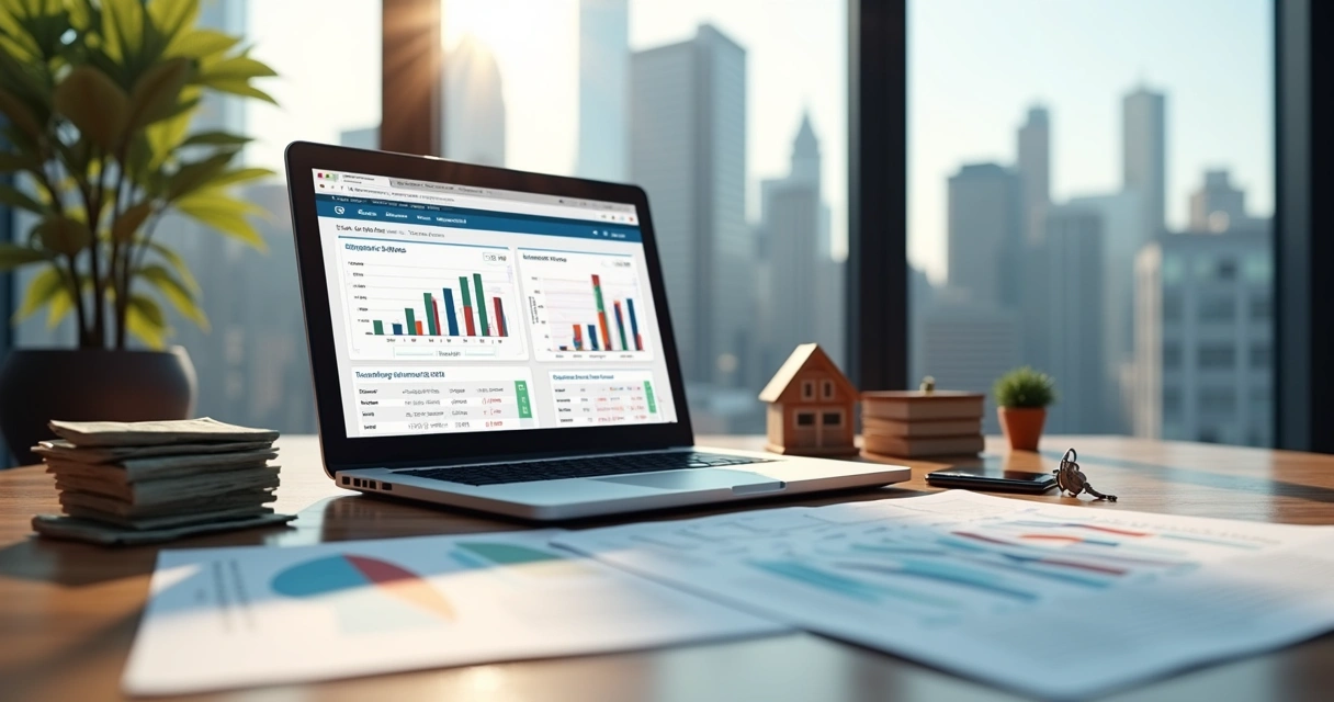 Varied real estate investment options including rental homes, REITs, and crowdfunding platforms on a modern workspace