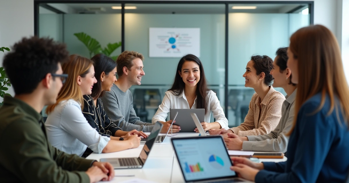 Entrevista de emprego com equipe diversa e ambiente inclusivo 