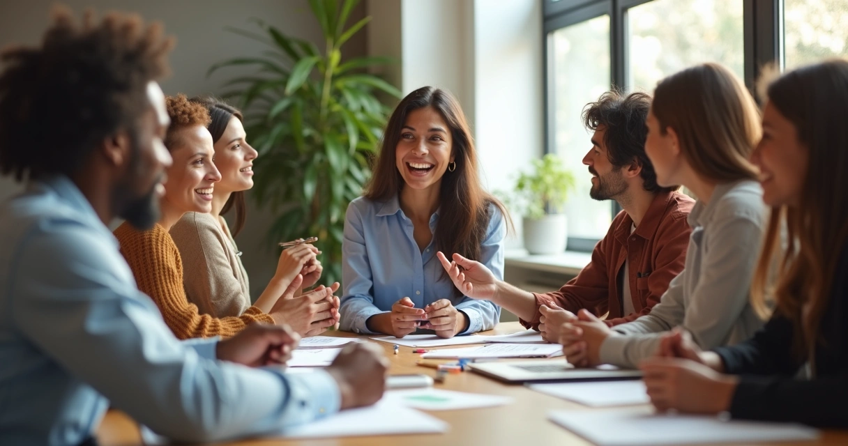 Equipe diversa reunida, diferentes estilos e visões 