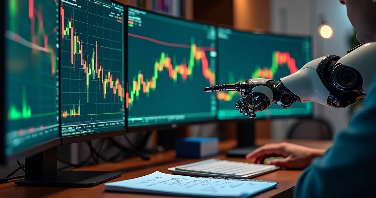 Diversos painéis mostrando gráficos de diferentes ativos financeiros 